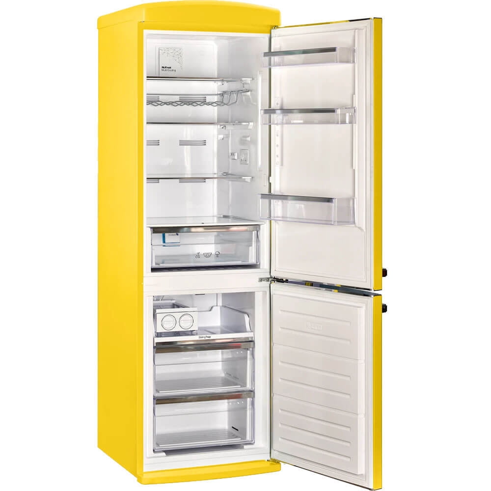 Unique Appliances Classic Retro 12 Cu.ft. 2-Door Glass Door Bottom-Freezer Refrigerator