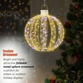 Walsunny 3 Pack Christmas LED Light Balls Outdoor Hanging Light Spheres