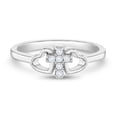 thumbnail image 1 of 925 Sterling Silver Girl's Size 4 Religious Tiny Cross Cubic Zirconia Heart Ring, 1 of 6