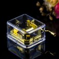 thumbnail image 3 of Clear Acrylic Music Box in Gold, Dedicated to Mom/Dad/Daughter, 3 of 5