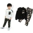 thumbnail image 4 of Hirigin 2PCS Set Cool boy Man's fashion camouflage suit Kids sweat suit tracksuit Sport Suit, 4 of 4