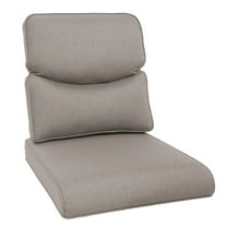 PARKWELL Outdoor 2 Piece Deep Seat Cushion Set with Crescent-Shaped Curved Design,Water Repellent, Fade Resistant,Deep Seat Bottom and Back Cushion for Chair, Sofa and Couch,Gray