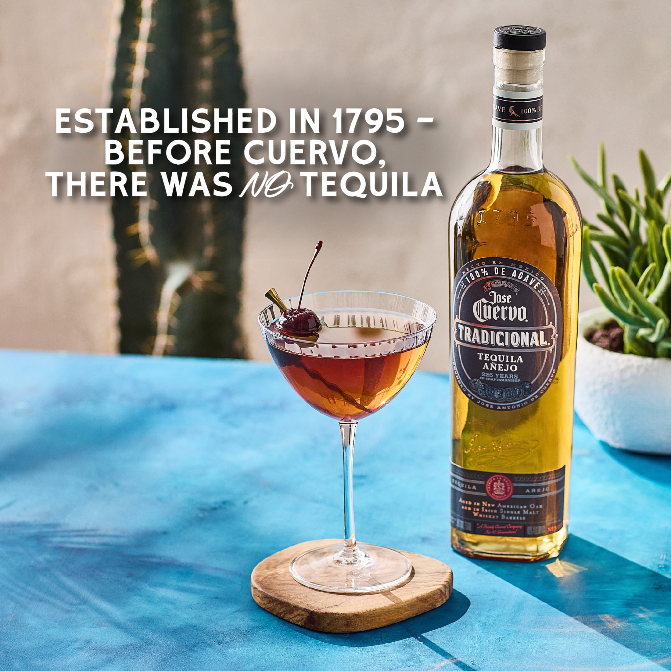 Jose Cuervo Tradicional Añejo Tequila, 750 ml Glass Bottle, 40