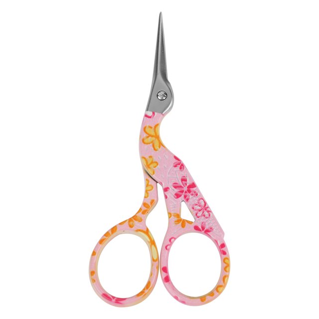 Tijeras de costura Zhivalor de Acero al carbono con forma de grulla flor rosa