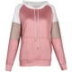 thumbnail image 4 of Sudaderas con capucha de bloque de color para mujer, sudadera de manga larga, jersey, túnica, tops con bolsillo para niñas y adolescentes Fokelyi WRMH-135-4, 4 of 7