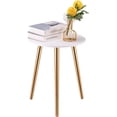 thumbnail image 1 of Mesa auxiliar redonda Apicizon con patas doradas, 42 cm, decoración, 1 of 9