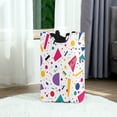 thumbnail image 6 of Yayeee Freestanding Laundry Hamper with Handle Collapsible Large Storage Basket for Clothes, Retro Round, 6 of 7