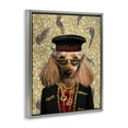 thumbnail image 4 of Stupell Industries Fashion Brand Dog Animals Painting Gray Floater Framed Canvas Art Print Wall Art, 25 x 31, 4 of 10