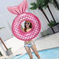 thumbnail image 1 of Boya inflable rosa para piscina de sirena, flotador de piscina, salón, balsa, decoraciones de verano, playa, diversión acuática, juguetes para niños 110c, 1 of 5