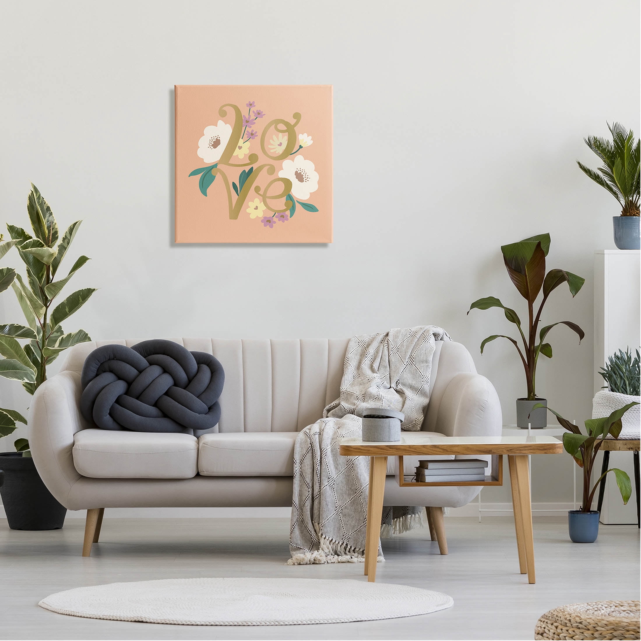 Love Orange Blossom Arrangement Botanical & Floral Graphic Art Gallery Wrapped Canvas Print Wall Art