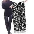 thumbnail image 4 of Shawl Wraps for Women - white halloween pumpkin bat Oversized Fall Winter Fashion Blanket Scarf for Women, 4 of 6