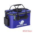 thumbnail image 3 of Sonducket Cubo de cebo vivo plegable portátil, barriles plegables impermeables para exteriores, herramientas de viaje para acampar Pescar azul, 3 of 5