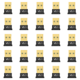 thumbnail image 1 of 25 Uds USB Compatible Con Dientes 5 1 Adaptador Transmisor Inalámbrico Receptor para Ordenador Portátil PC Azul, 1 of 8