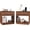 Walnut 2 set, variant on Modern Nightstand with Charging Station, 23 Inch Wide Bedside Table with Drawer and Open Cabinet, Curved Design for Bedroom, Living Room, Walnut-1PC