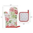 thumbnail image 7 of REGALWOVEN Oven Mitts and Pot Holders Sets 2Pcs, Heat Resistant Kitchen Oven Gloves and Pot Holders for Baking Red 10x6.5inch, 7 of 7