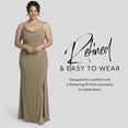 thumbnail image 3 of David’s Bridal, The Edit by DB Studio Women's Formal Sheath Dress with Asymmetrical Straps, Full Length, Jersey, 3 of 6