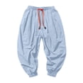 thumbnail image 4 of XIAOCHA Mens Lightweight Baggy Drawstring Harem Pants Baggy Fit Full Length Drawstring Waist Casual Pants Breathable Minimalist Leisure Trousers, 4 of 6
