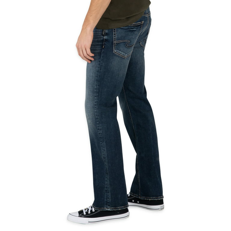 Silver Jeans Co. Men's Craig Easy Fit Bootcut Jeans, Waist sizes 28-44 -