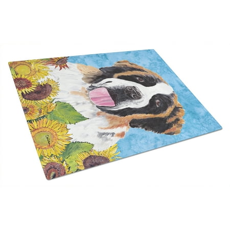 

Caroline s Treasures Saint Bernard Glass Cutting Board Large