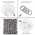 thumbnail image 5 of Leopard Printed Bathroom Shower Curtains with 12 Hooks Polyester Waterproof Shower Curtain for Stalls and Bathtubs Farmhouse Vintage Animals Black Grey Decorative Bathroom Curtain 72x84 Inches, 5 of 9