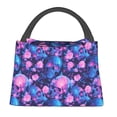 thumbnail image 1 of Fotbe Blue Skull Rose Bolsa Térmica Portátil con Estampado, Bolsa de Entrega de Alimentos Aislada, Bolsa Reutilizable de Gran Capacidad para Comidas y Supermercado, 1 of 6