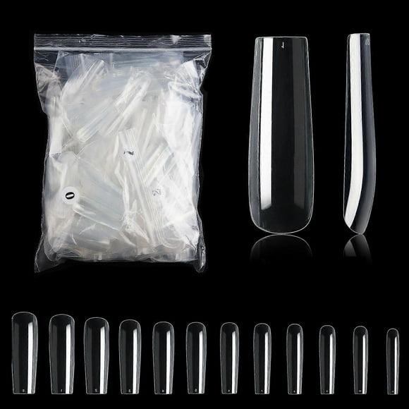 Square Nail Tips-500x Full Cover Nail Tips No C Curve,Straight Acrylic Fake Nail