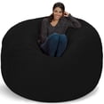 thumbnail image 2 of Chill Sack Bean Bag Chair, Memory Foam Lounger with Microsuede Cover, Kids, Adults, 6 ft, Ultra Fur Black, 2 of 6