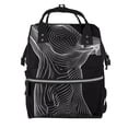thumbnail image 1 of Disketp Geometric Lines Dog Art Mochila de Pañales de Gran Capacidad con Múltiples Bolsillos, Mochila de Viaje Multifuncional para Bebé, Unisex, Moderna y Resistente, 1 of 6