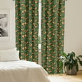 thumbnail image 2 of Ambesonne Woodland Window Curtains, Forest Animals and Herbs, Each 28" W x 95" L, Emerald and Multicolor, 2 of 4