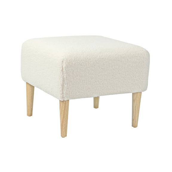 Elden 20 in. Indoor White Finish Ottoman