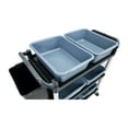 thumbnail image 5 of Utility Rolling Cart with Wheels, Restaurant Kitchen Cart with 2 Side Trash Bin, Trolley, Black, Commercial, 5 of 6