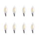 thumbnail image 1 of 8X Dimmable E12 4W COB Candle Flame Filament LED Bombilla Lámpara 10X3.5cm, 1 of 8