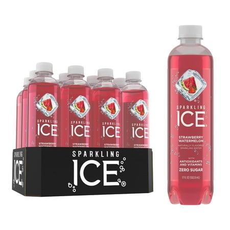 Sparkling Ice® Naturally Flavored Sparkling Water, Strawberry Watermelon 17 Fl Oz, 12