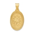 thumbnail image 3 of 14K Gold Polished And Satin Miraculous Medal Hollow Pendant, 3 of 4