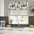 thumbnail image 4 of Blueberry Spring Leaves Curtain Valances for Windows, Kitchen Valance Window Treatments Panel 2 Pack, Beige Botanical Branches Rod Pocket Short Curtains for Bathroom Bedroom 60 x 18 Inch, 4 of 8