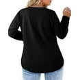 thumbnail image 5 of Fantaslook Plus Size Sweatshirts for Women Crewneck Casual Tunic Tops Long Sleeve Shirts, 5 of 9
