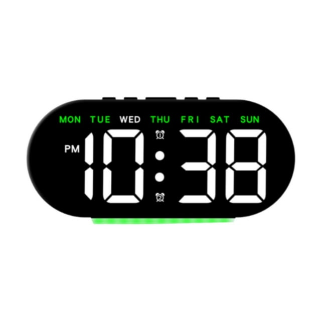 LED Digital despertador despertador Desk Reloj ajustable con luz nocturna Fecha de exhibición Fecha para el dormitorio de la oficina en el hogar