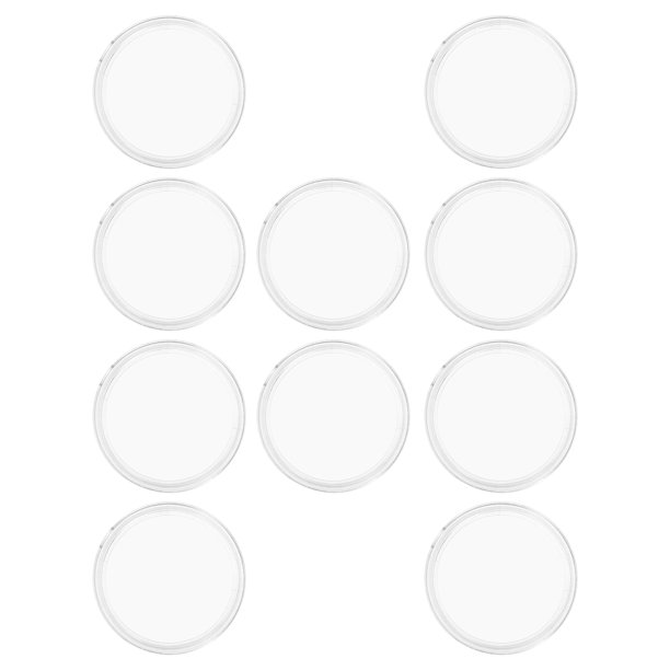 FELTECHELECTR 10Ud Estuche Plástico Transparente Para Monedas Con Tapa Exhibidor Claro Para Uso En Casa