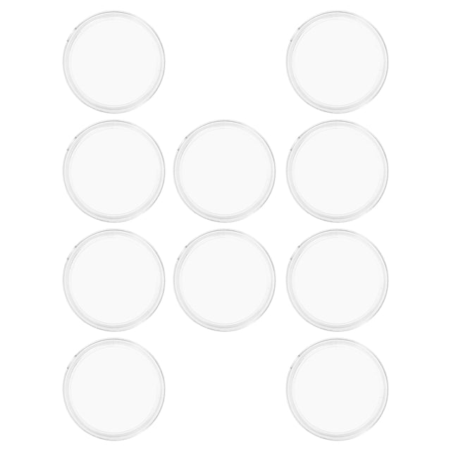 FELTECHELECTR 10Ud Estuche Plástico Transparente Para Monedas Con Tapa Exhibidor Claro Para Uso En Casa