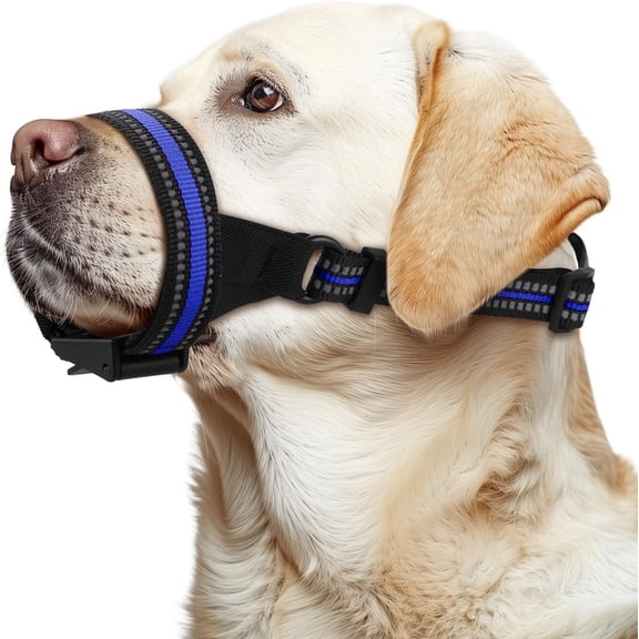 Dog Muzzle,Anti-Bite Adjustable Breathable Soft Muzzle for Small Medium Large Dogs - Vet Visits, Grooming & Training - Secure Fit, Lightweight Design,Allows Panting and Drinking
