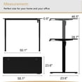 thumbnail image 7 of Walsunny Electric Standing Desk, Height Adjustable Desk 55" x 24" Ergonomic Stand Up Desk with Electric Lift & Memory Preset for Home Office, Black, 7 of 7