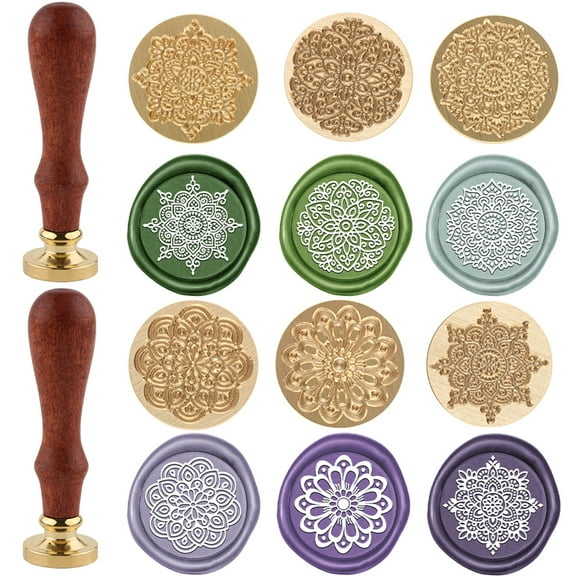 Mandala Pattern Wax Seal Stamp for Embellishment of Cards Envelopes Invitations Wine Packages Gift Wrapping