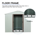 thumbnail image 6 of Seizeen 8' x 4' Outdoor Metal Storage Shed, Garden Tools Shed with Pad-lockable Sliding Doors, Patio Storage Shed for Gardening Tools, Trash Can, Lawn Mower, Bike, White, 6 of 8