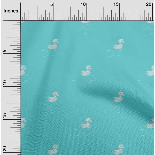 oneOone Silk Tabby Fabric Duck Ikat Decor Fabric Printed BTY 42 Inch Wide