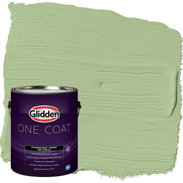 Glidden One Coat Exterior Paint and Primer, Harmonious / Green, Gallon, Flat