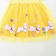 thumbnail image 3 of Emy Dola Toddler Girls Cotton Short Sleeve Turu Dress Princess Casual Appliques Bunny Jersey Dresses Summer Tulle Sundress, 3 of 6