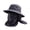 Dark Gray, variant on Sun Bucket Hat for Men and Women, Detachable Face Cover Sun Hats,Wide Brim Fish Hat with Neck Flap UV Protection for Hiking