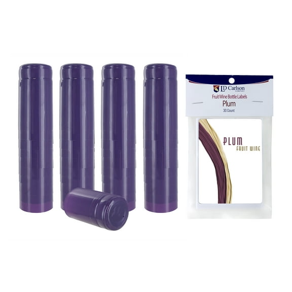 Professional Black Currant Fruit Wine Labels With Purple PVC (30 count)