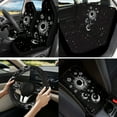thumbnail image 2 of Jeiento Sun and Moon Car Seat Cover Full Set of 13 Steering Wheel Cover Seat Belt Cover Coaster Center Console Cover Key Chain Auto Interior Sets Fit for Most Vehicles, 2 of 8
