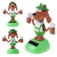 thumbnail image 2 of TONKBEEY 3.94x2.36x4.33in Bobble Head Beer Dog for Car Decor/Ornaments Solar Toy, 2 of 9